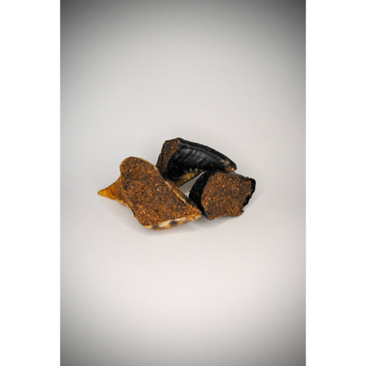 three filled beef hooves