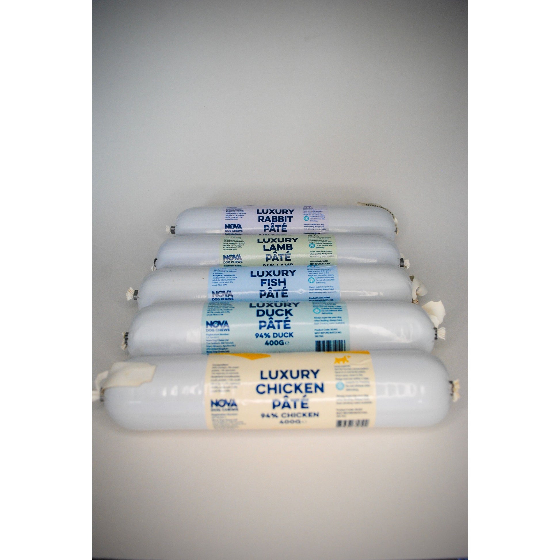 5 rolls of dog treat pate